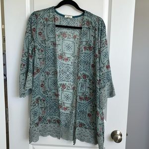 Sheer 3/4 Sleeve Cardigan